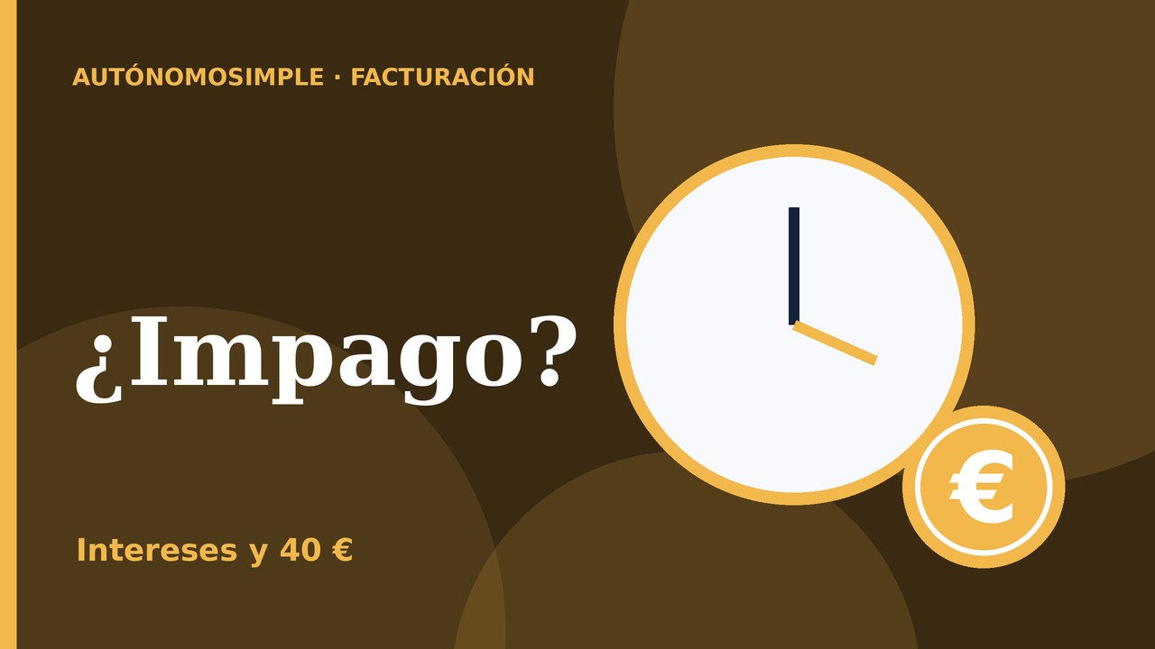 Ilustración de un reloj y una moneda que representan una factura pendiente de cobro