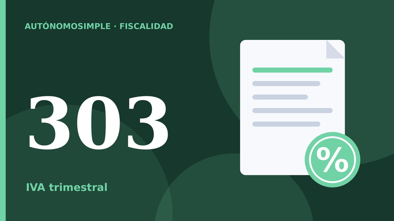 Ilustración de un documento con el símbolo de porcentaje que representa el modelo 303 de IVA