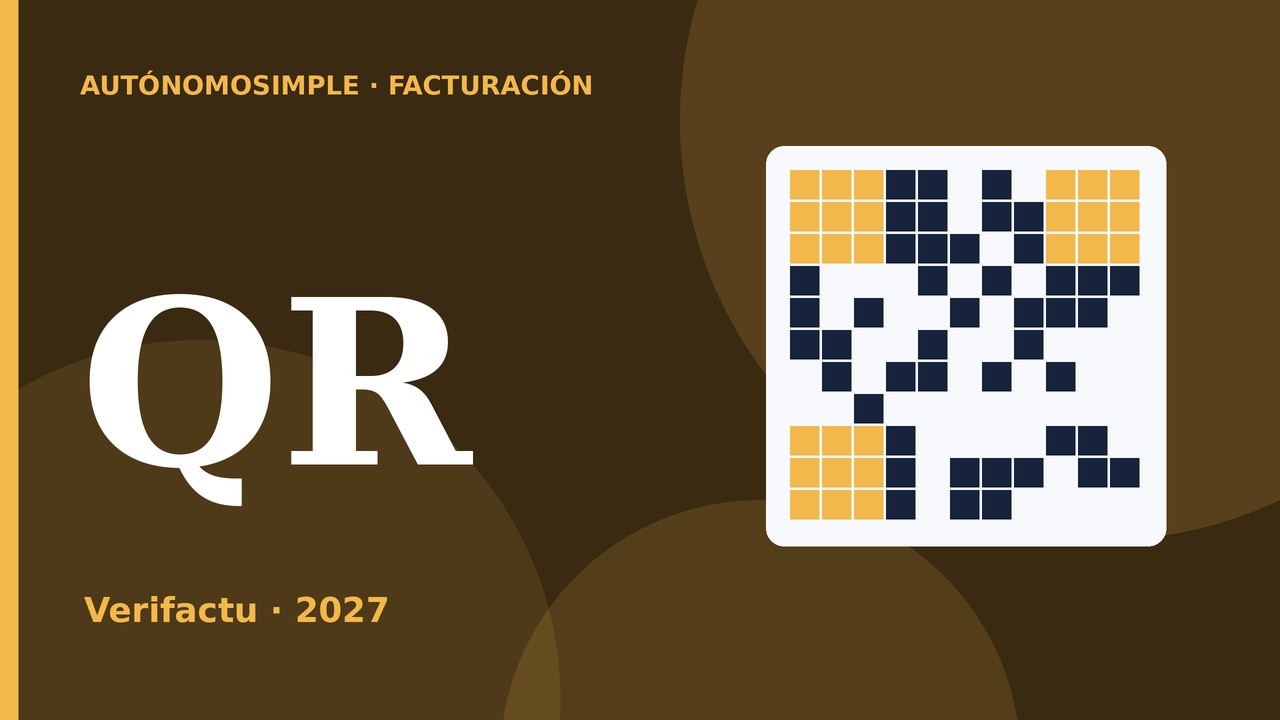 Ilustración de un código QR que representa la factura con sistema Verifactu